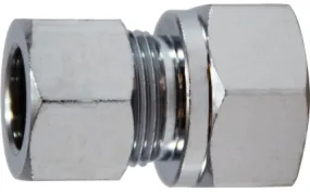 1/2" OD X 1/2" Chrome Plated Brass Compression Female Adapter qt