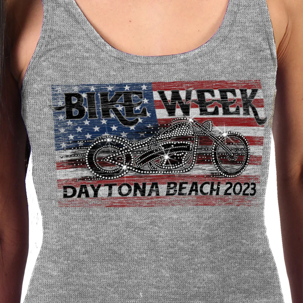 2023 Daytona Beach Bike Week Bling Bike Ladies Tank Top