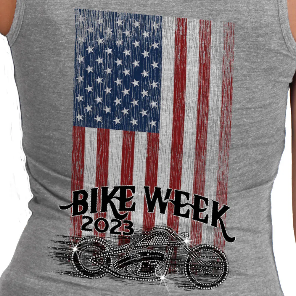 2023 Daytona Beach Bike Week Bling Bike Ladies Tank Top