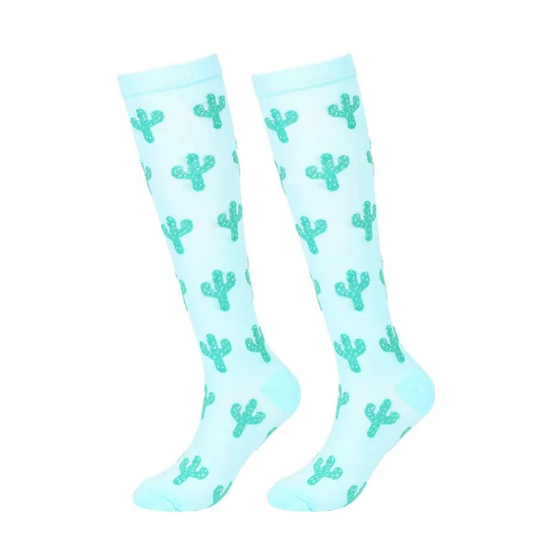 7 Pairs Cartoon Fruit Compression Socks