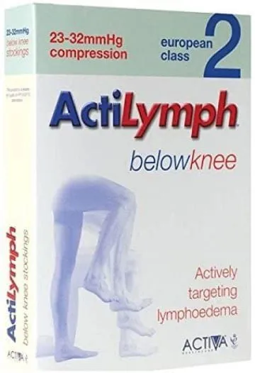 ActiLymph Class 2 Below Knee: Sand, Small, Petite, Open Toe