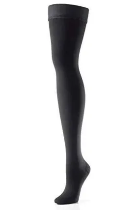 ActiLymph Class 2 Thigh Length Compression Stockings Black Medium Closed Toe