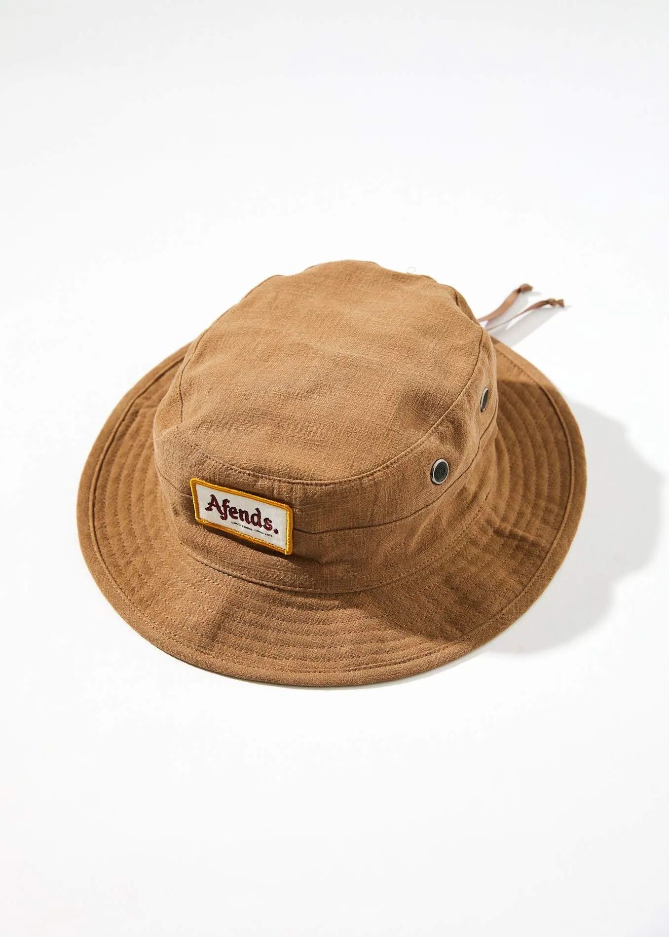 Afends Unisex Brain Waves - Hemp Bucket Hat - Sand