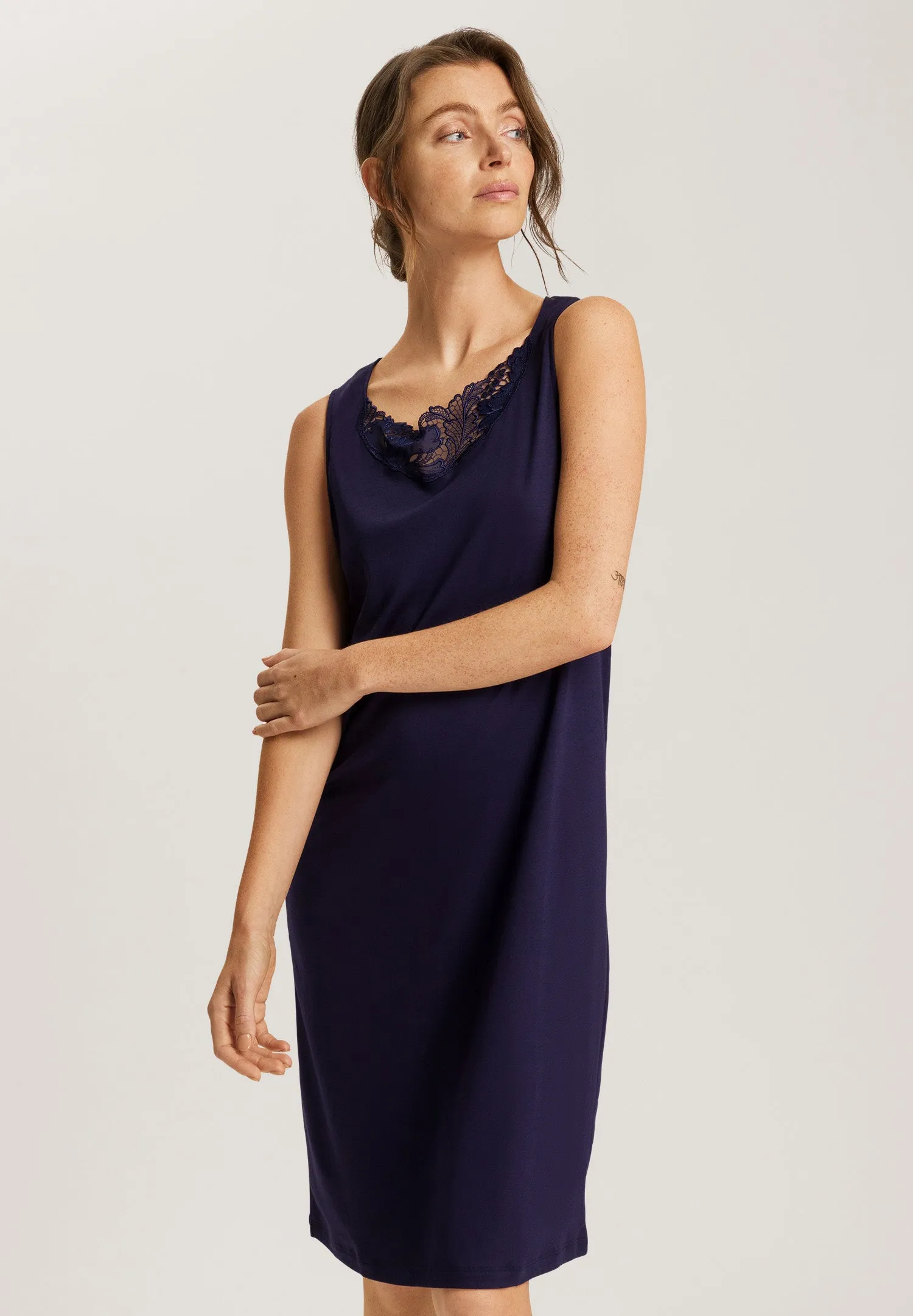 Anne Cotton Tank Nightgown | Evening Blue 74890-2621