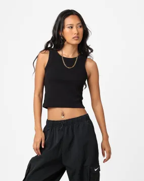 AS Colour Women's Organic Rib Crop Tank Top Black