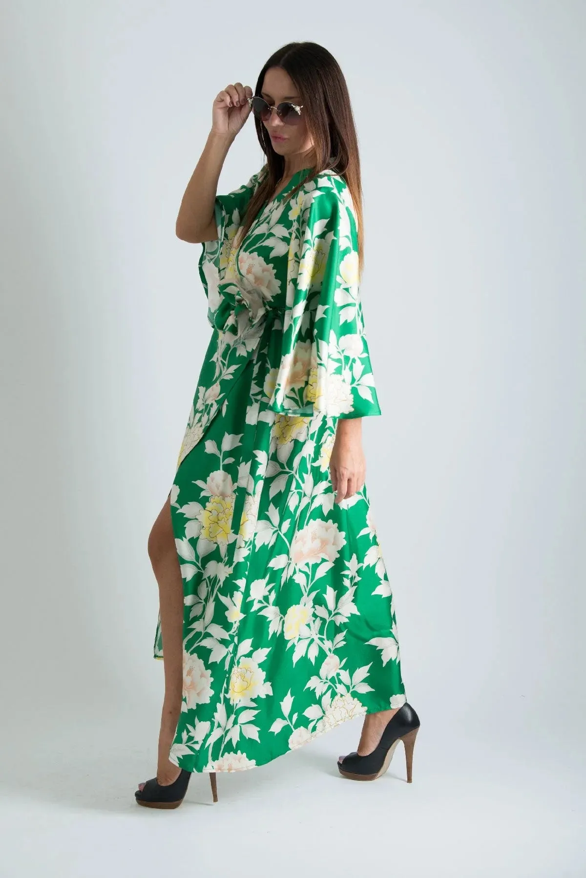 ASTRID Green Summer Wrap Dress