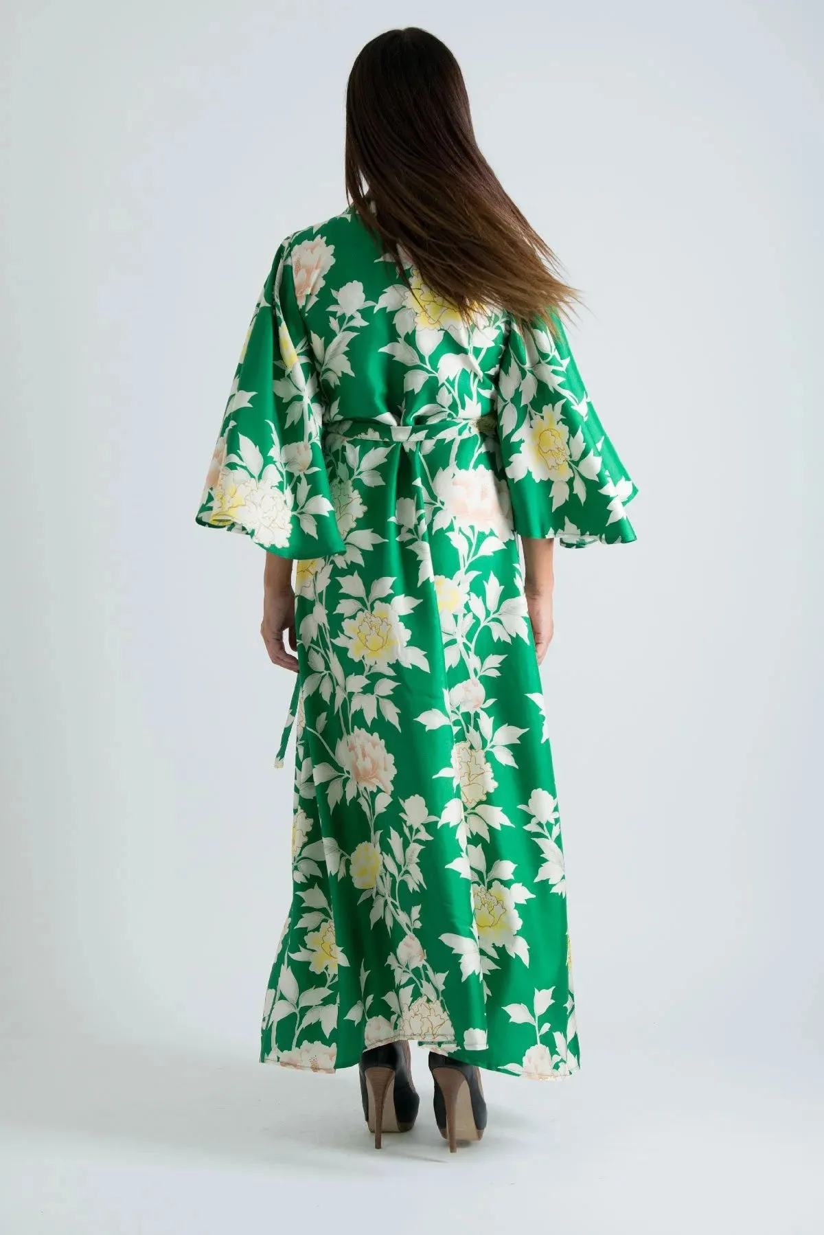 ASTRID Green Summer Wrap Dress