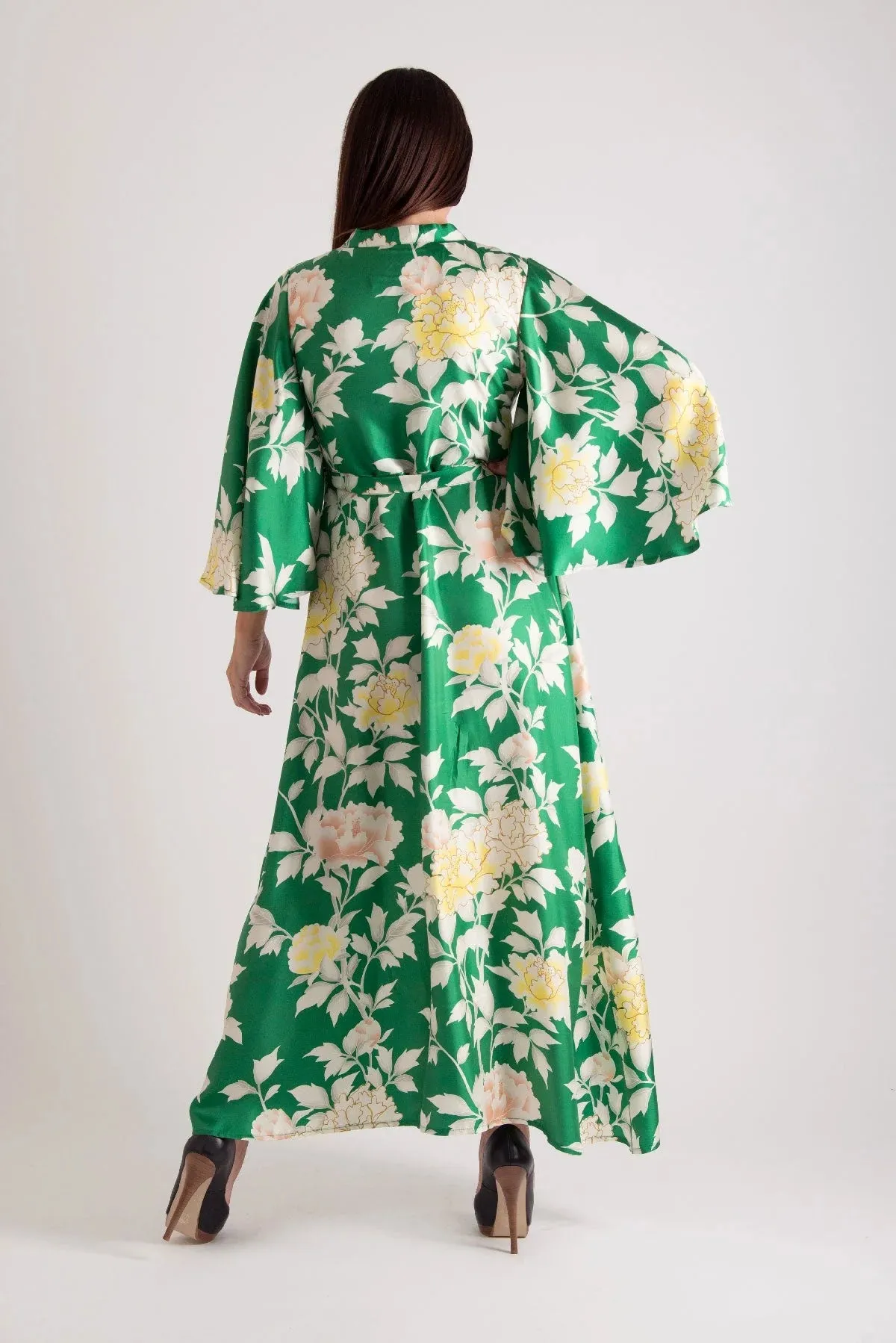 ASTRID Green Summer Wrap Dress