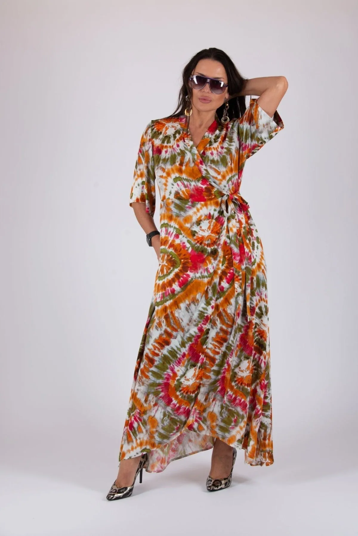 ASTRID Multicolour Tai Day Wrap Dress