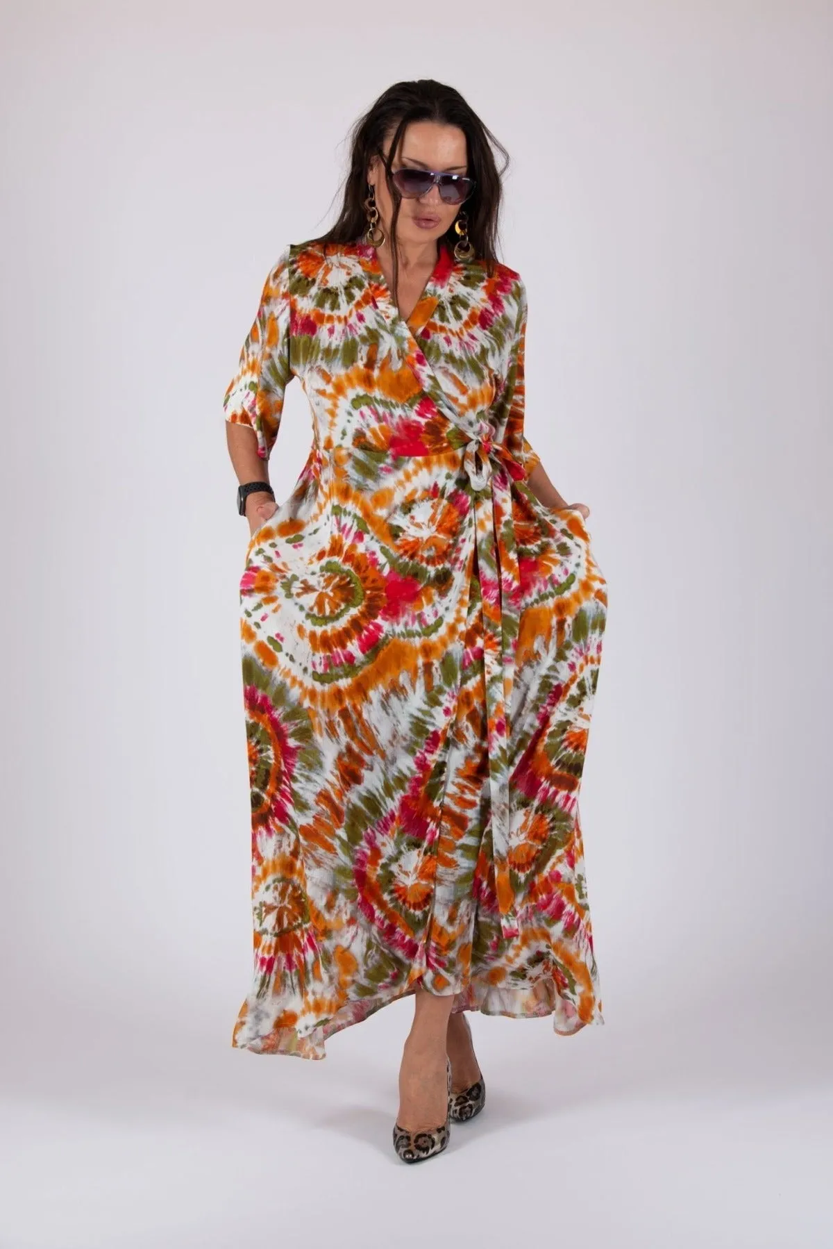 ASTRID Multicolour Tai Day Wrap Dress