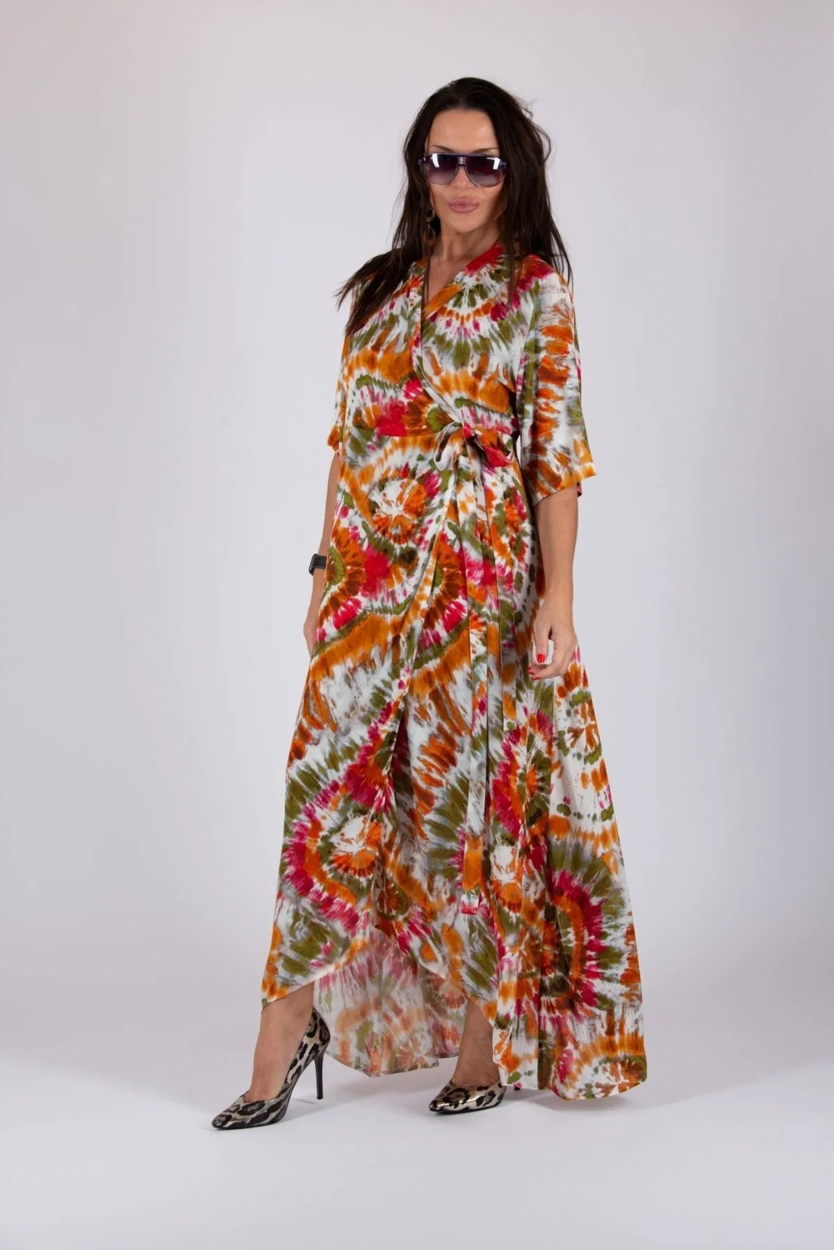 ASTRID Multicolour Tai Day Wrap Dress