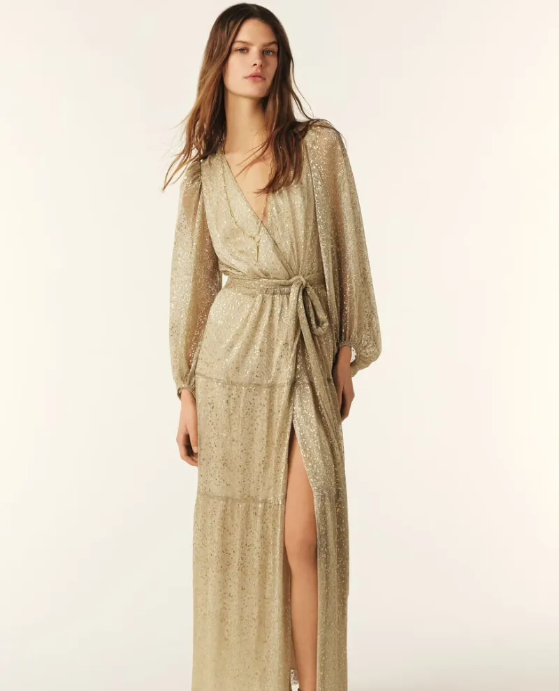 Ba&sh Cala Gold Maxi Dress