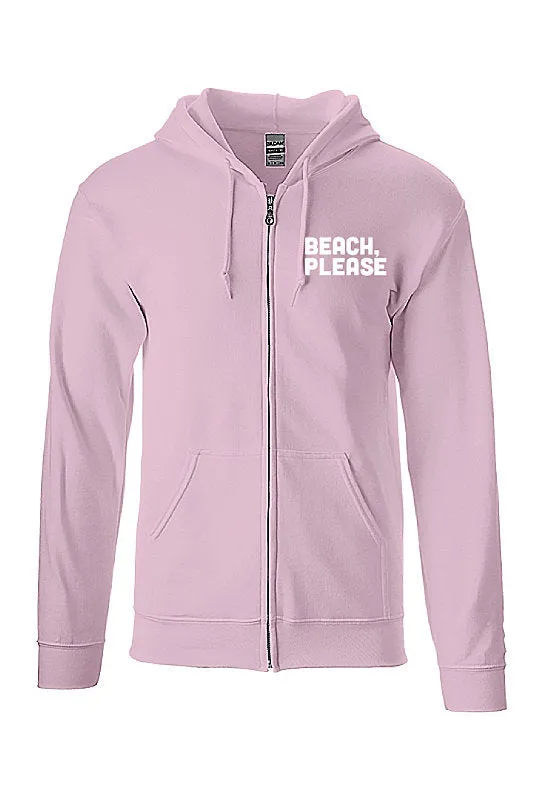 Beach Please Full Zip Heavyweight Hoodie