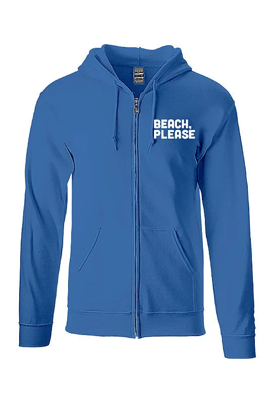 Beach Please Full Zip Heavyweight Hoodie