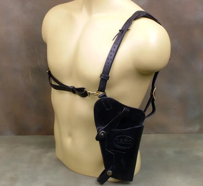 Beretta 92 Model Black Leather Shoulder Holster Embossed U.S.M.C