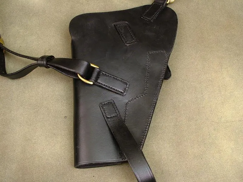 Beretta 92 Model Black Leather Shoulder Holster Embossed U.S.M.C