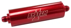 Billet In-Line Scavenge Oil Filter Red Anodized SY202-202712