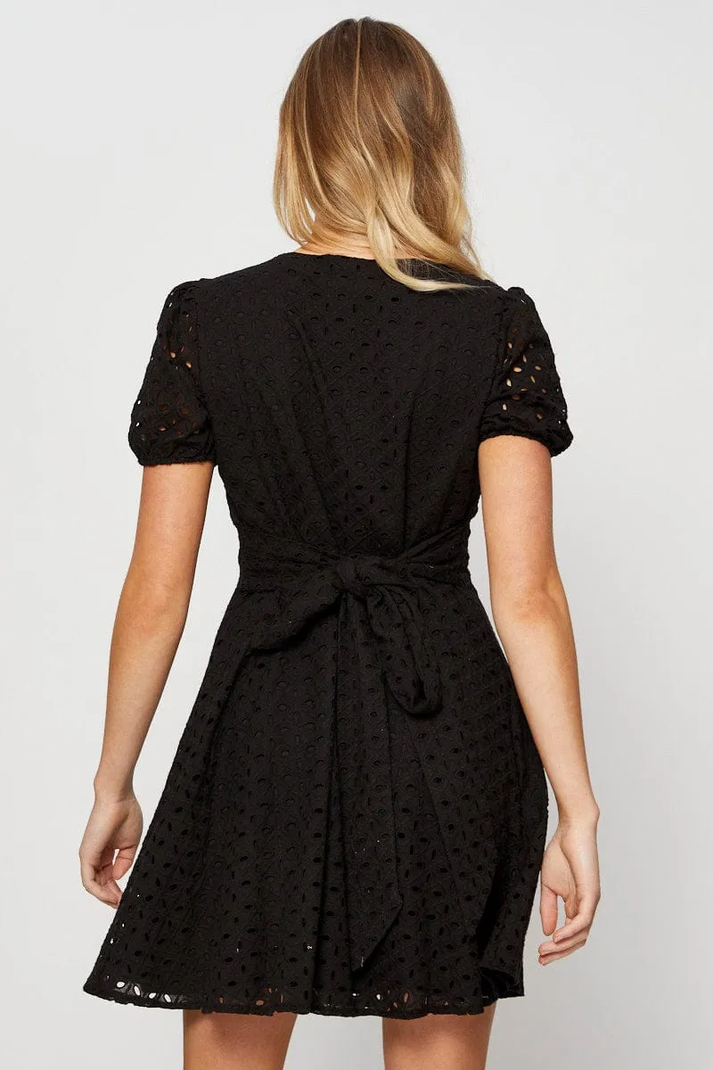 Black Wrap Dress Mini