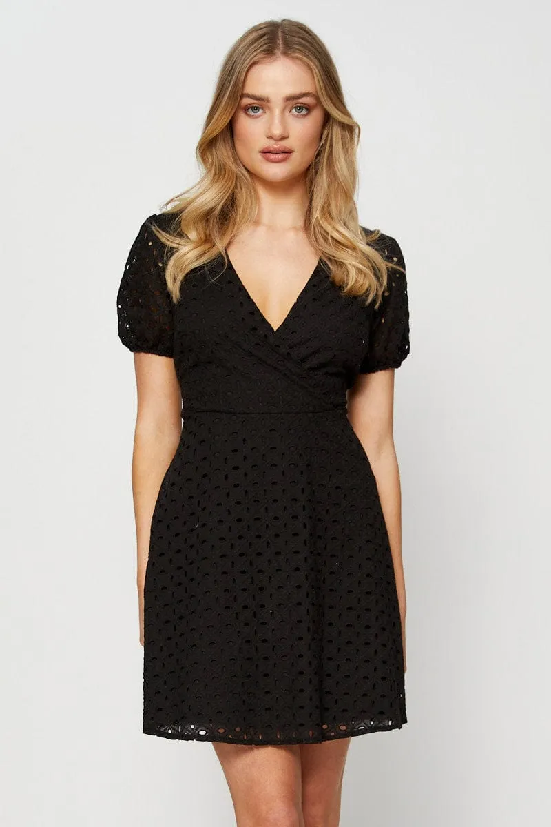 Black Wrap Dress Mini