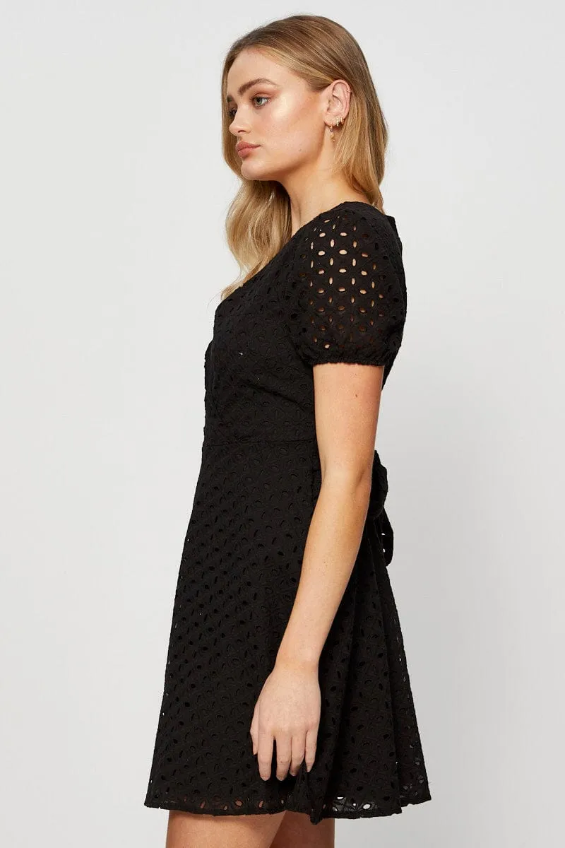 Black Wrap Dress Mini