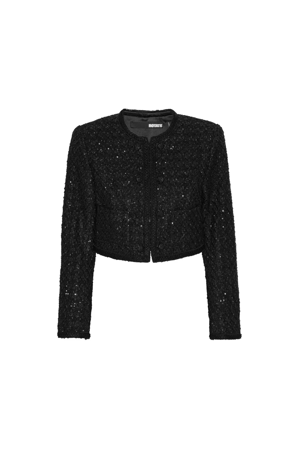 Boucle Crop Jacket - Black