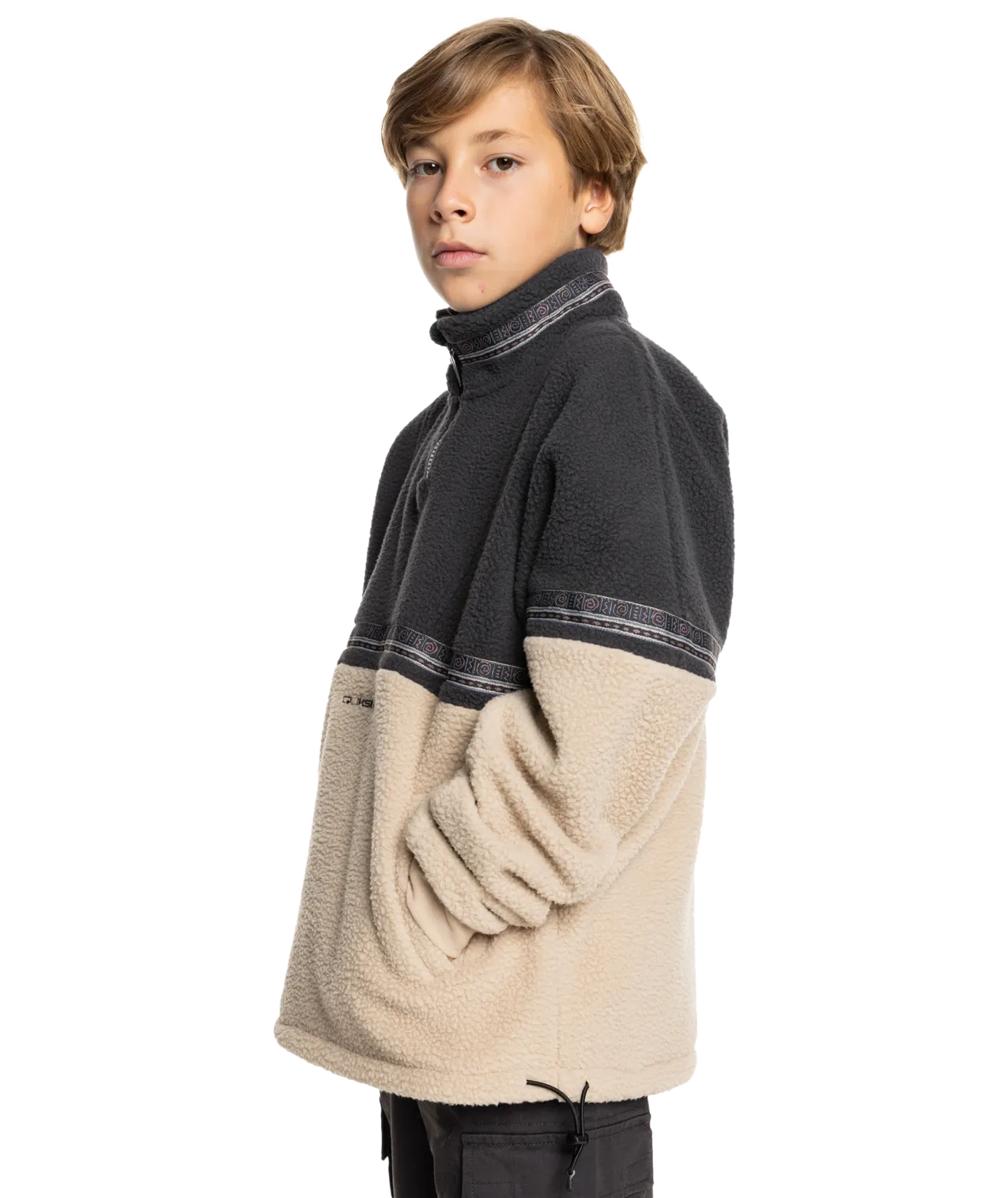 Boys Take Us Back Fleece Jacket in Plaza Taupe