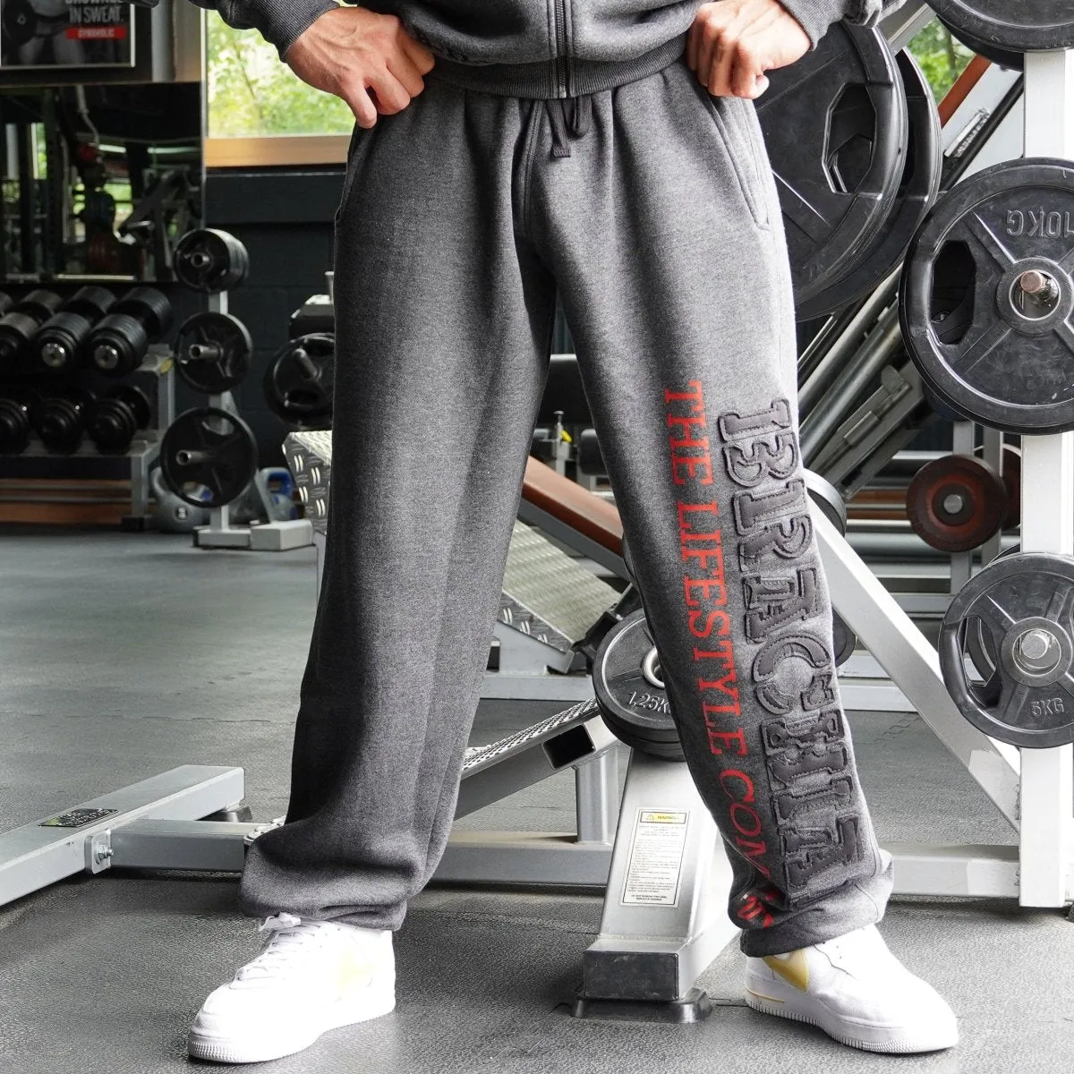 Brachial Tracksuit Trousers Gym - Dark Grey/Black