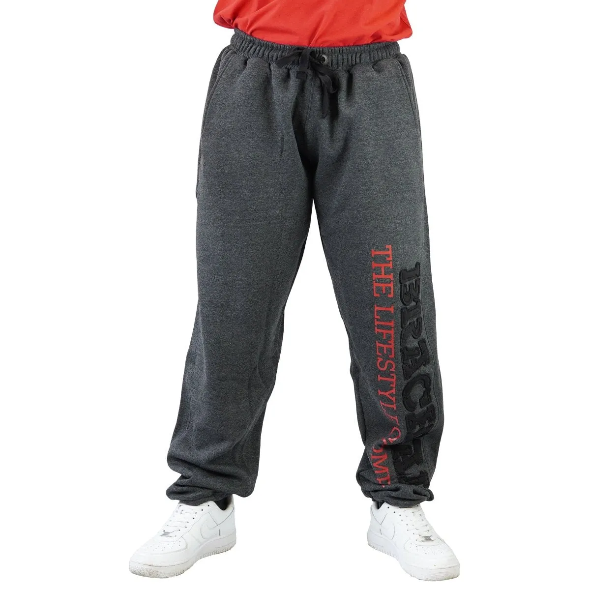 Brachial Tracksuit Trousers Gym - Dark Grey/Black