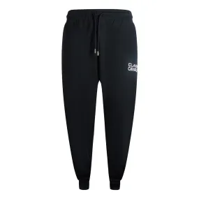 Cavalli Class Bold Brand Logo Black Sweatpants