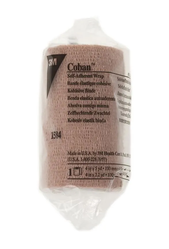 Coban Sterile Self-Adherent Wrap 4" x 5 yds., Tan