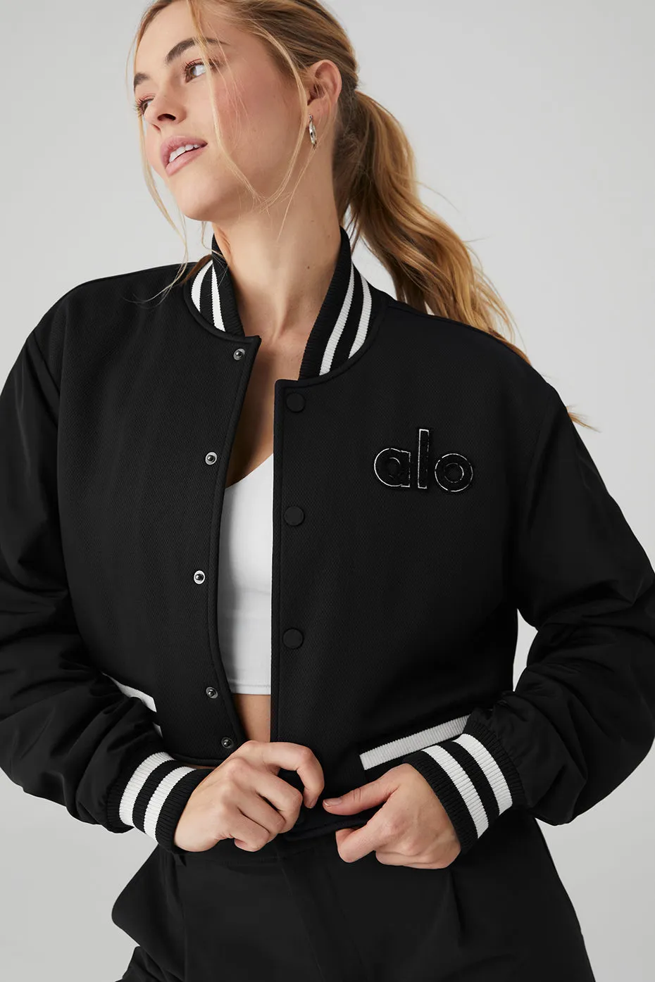 Cropped G.O.A.T Jacket - Black