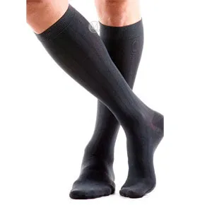 Cushioned Cotton Calf, 20-30 mmHg, Large, Long, Closed Toe, Black