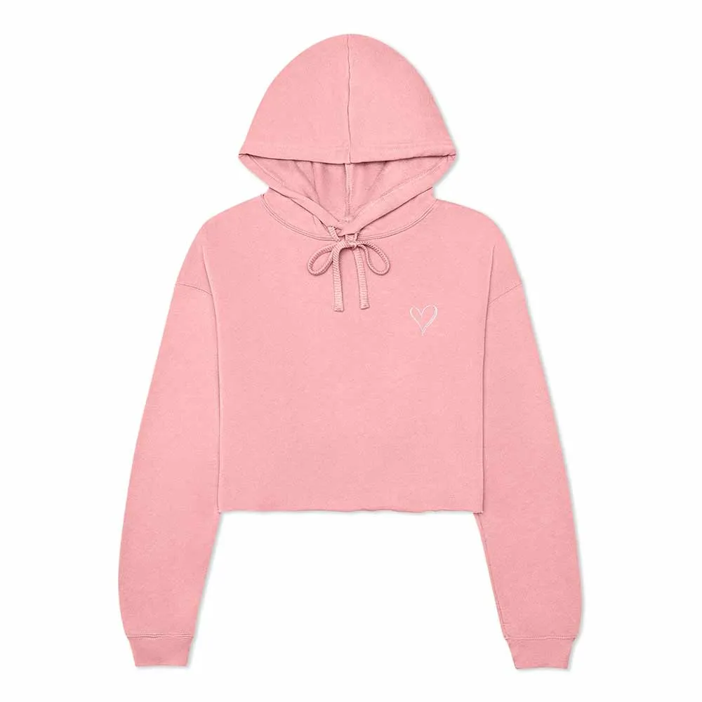 Dalix Heart Cropped Hoodie