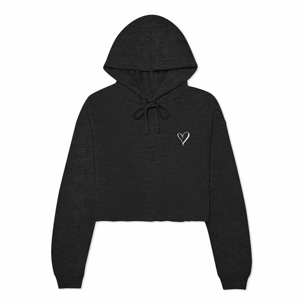 Dalix Heart Cropped Hoodie