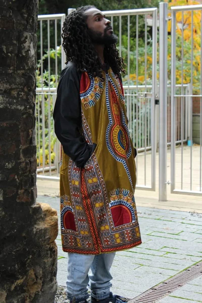 Dashiki Summer Trench Coat In Brown