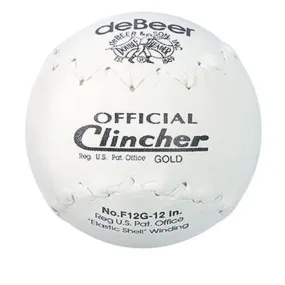 DeBeer White Clicher Gold 12 Inch Softball: F12G