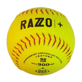 DeMarini Razzo 12” ASA (USA) Leather Slowpitch Softball 52-300 - One Dozen: WTDRZPL12AB