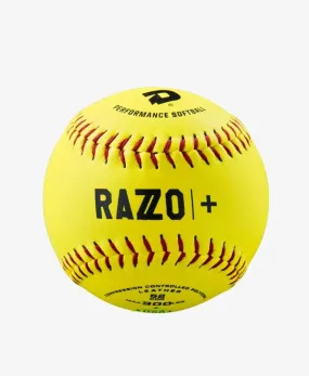 DeMarini RAZZO PLUS LEATHER  12" ASA/USA Slowpitch Softballs (Dozen): WTDRZPL12AB