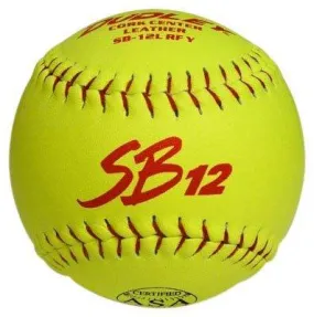 Dudley SB12RF-Yellow- Cork 44-375 Softball 12 Inch - One Dozen: 4A137Y