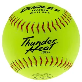 Dudley Thunder Heat 11 Inch Fastpitch ASA 47-375 Softball - One Dozen: WT11YFP