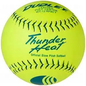 Dudley WT12 Thunder Heat Leather Classic M USSSA 12 Inch Softball - One Dozen: 4U551Y