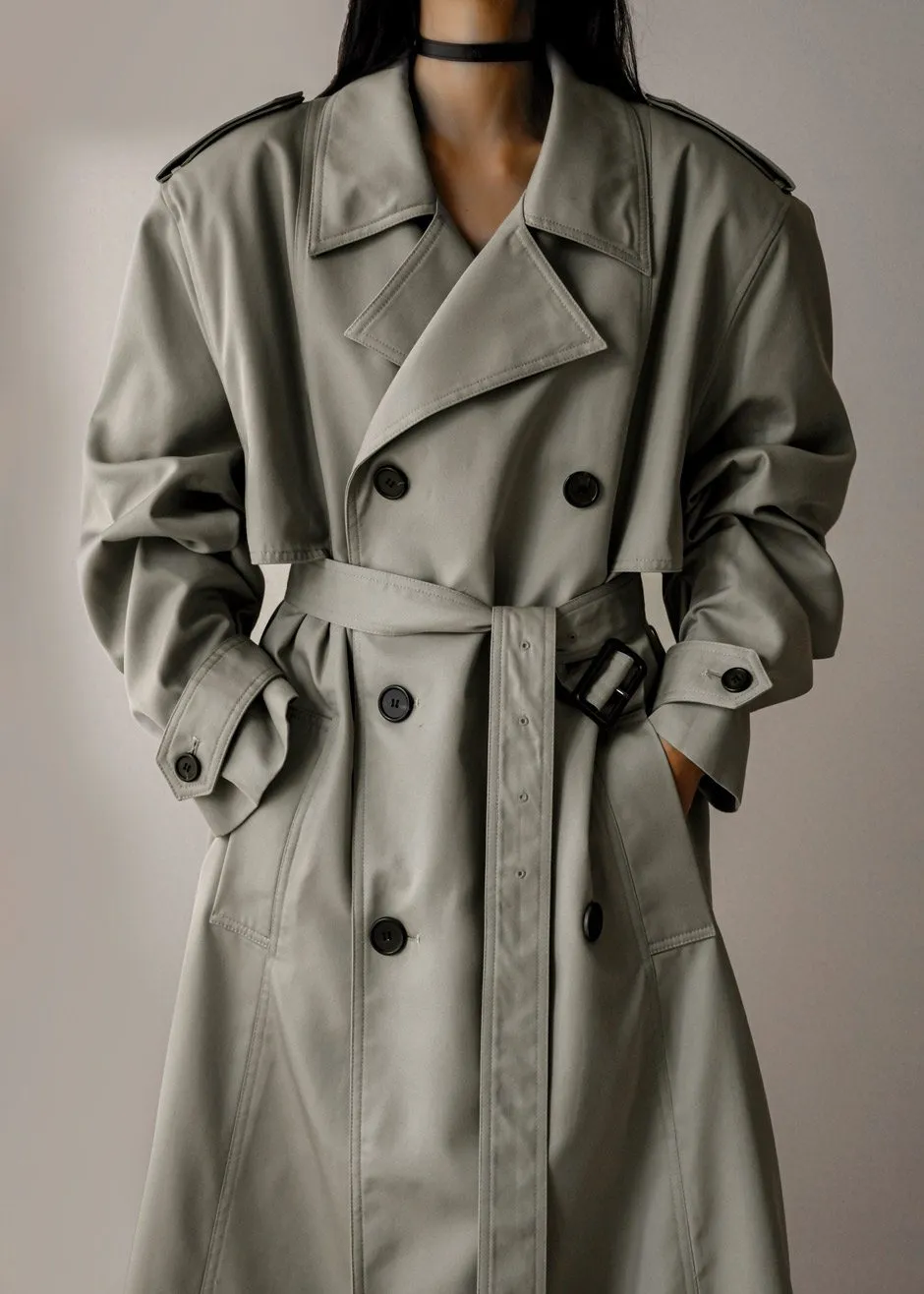 Eugene Trench Coat - Pale Khaki