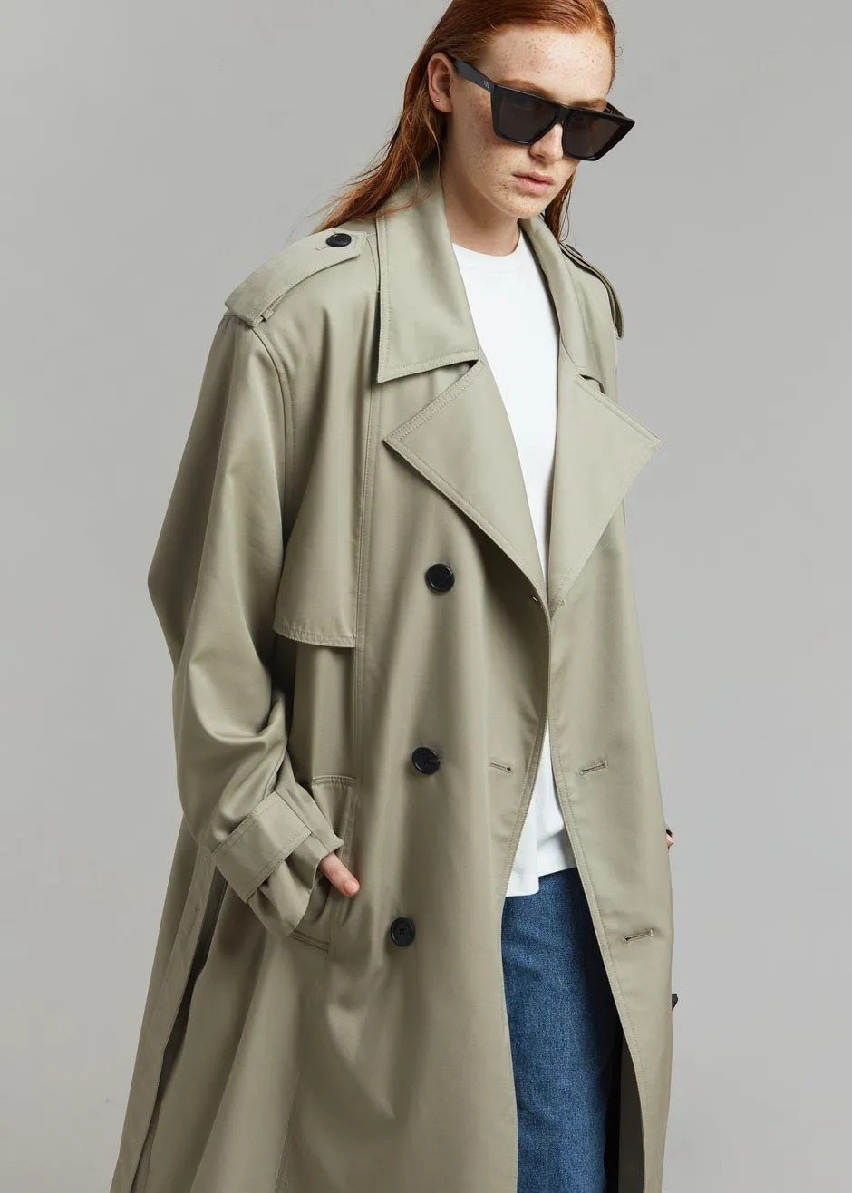 Eugene Trench Coat - Pale Khaki