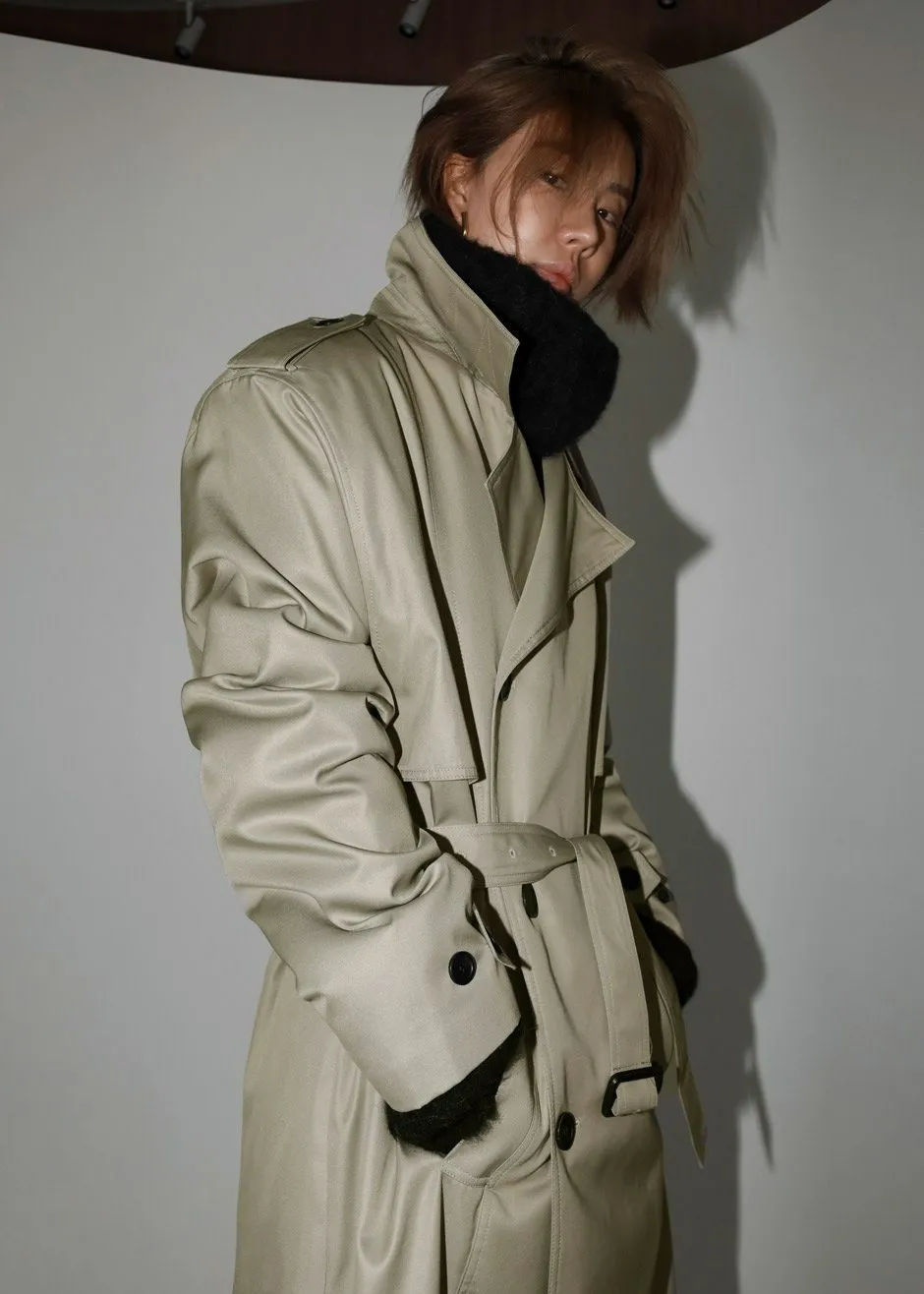 Eugene Trench Coat - Pale Khaki