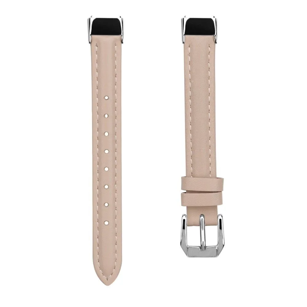 Fitbit Luxe genuine leather watch strap - Pink / Size: L