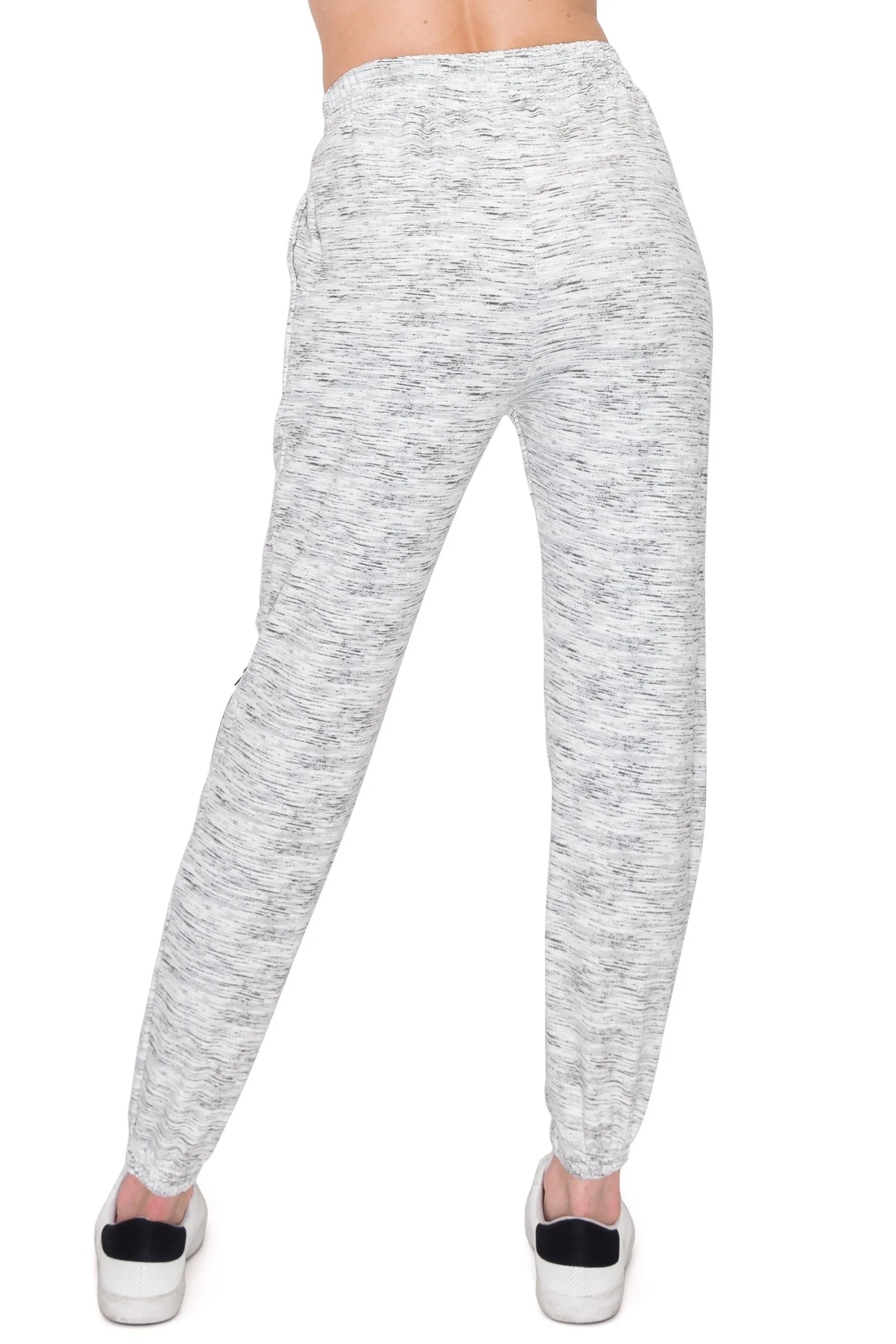 Fleece Jogger Track Pants - Soft Winter Stretch Zipper Sweatpants