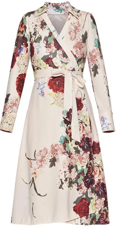 Floral Print Wrap Dress