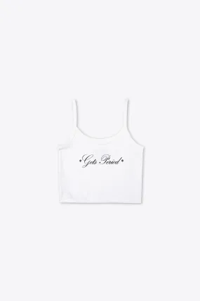 *Gets Period* Cami Tank (White)