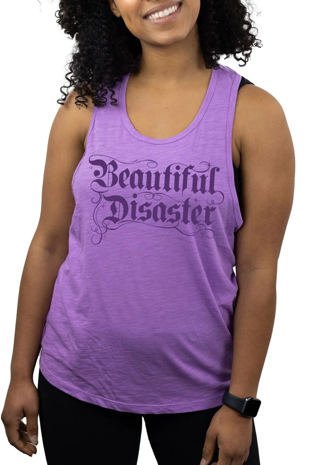 Golden Goddess Twistback Tank - Purple