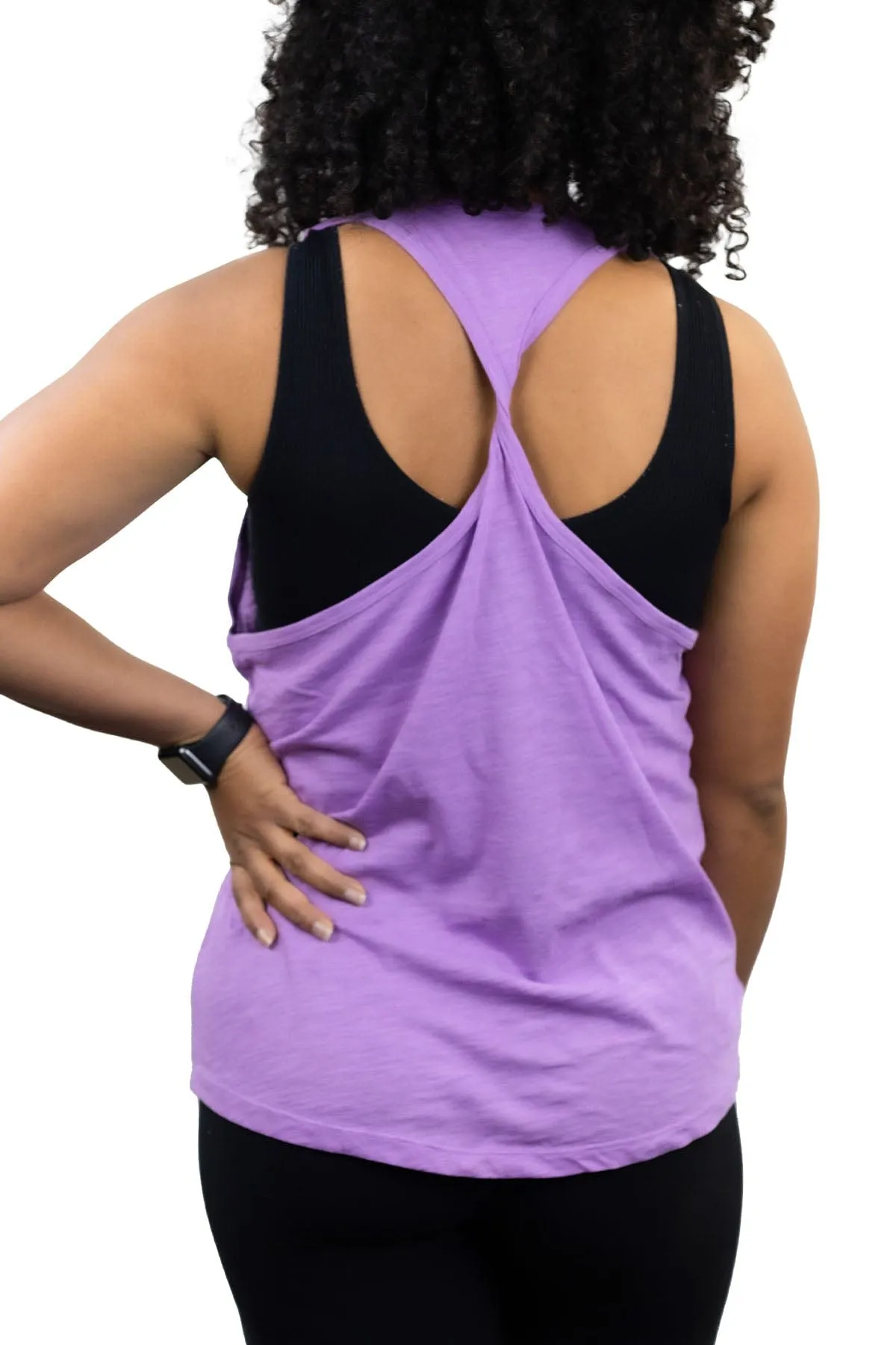 Golden Goddess Twistback Tank - Purple